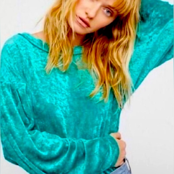 We The Free by Free People Milan Layering Top in Sea Green size XS - Picture 4 of 7